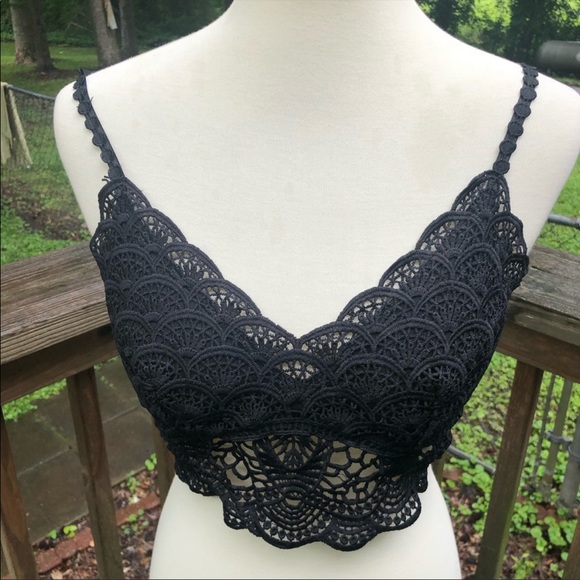 Black lace bralette bra size small - Picture 3 of 10